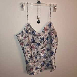 Cute satin tank shirt